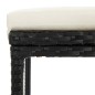 vidaXL Taburetes de cocina con cojines 3 uds ratán sintético negro vidaXL Taburetes de cocina con cojines 3 uds ratán sintético negro