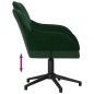 vidaXL Silla de oficina giratoria de terciopelo verde oscuro vidaXL Silla de oficina giratoria de terciopelo verde oscuro