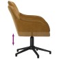 vidaXL Silla de oficina giratoria de terciopelo marrón vidaXL Silla de oficina giratoria de terciopelo marrón