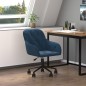 vidaXL Silla de oficina giratoria terciopelo azul vidaXL Silla de oficina giratoria terciopelo azul