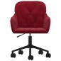 vidaXL Silla de oficina giratoria de terciopelo rojo tinto vidaXL Silla de oficina giratoria de terciopelo rojo tinto