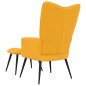 vidaXL Silla de relajación con reposapiés terciopelo amarillo mostaza vidaXL Silla de relajación con reposapiés terciopelo amarillo mostaza