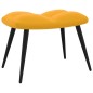 vidaXL Silla de relajación con reposapiés terciopelo amarillo mostaza vidaXL Silla de relajación con reposapiés terciopelo amarillo mostaza