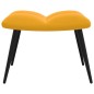 vidaXL Silla de relajación con reposapiés terciopelo amarillo mostaza vidaXL Silla de relajación con reposapiés terciopelo amarillo mostaza