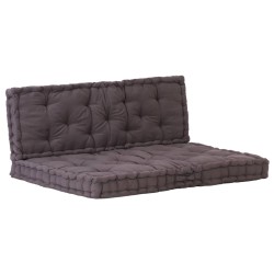 vidaXL Cojines para muebles de palets 2 unidades algodón antracita