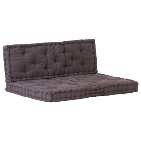 vidaXL Cojines para muebles de palets 2 unidades algodón antracita