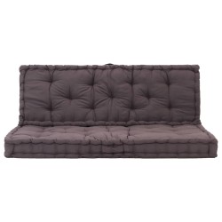 vidaXL Cojines para muebles de palets 2 unidades algodón antracita