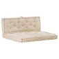 vidaXL Cojines para muebles de palets 2 unidades algodón beige vidaXL Cojines para muebles de palets 2 unidades algodón beige