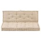 vidaXL Cojines para muebles de palets 2 unidades algodón beige vidaXL Cojines para muebles de palets 2 unidades algodón beige