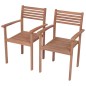 vidaXL Sillas de jardín 2 uds madera de teca con cojines rojo tinto vidaXL Sillas de jardín 2 uds madera de teca con cojines rojo tinto