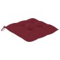 vidaXL Sillas de jardín 2 uds madera de teca con cojines rojo tinto vidaXL Sillas de jardín 2 uds madera de teca con cojines rojo tinto