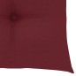 vidaXL Sillas de jardín 2 uds madera de teca con cojines rojo tinto vidaXL Sillas de jardín 2 uds madera de teca con cojines rojo tinto
