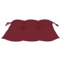 vidaXL Silla mecedora de madera maciza de teca con cojín rojo tinto vidaXL Silla mecedora de madera maciza de teca con cojín rojo tinto