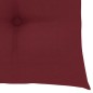 vidaXL Silla mecedora de madera maciza de teca con cojín rojo tinto vidaXL Silla mecedora de madera maciza de teca con cojín rojo tinto