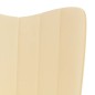 vidaXL Silla mecedora con reposapiés terciopelo crema vidaXL Silla mecedora con reposapiés terciopelo crema