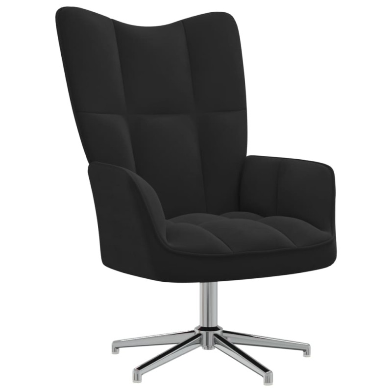 vidaXL Sillón de relax de terciopelo negro