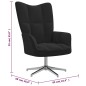 vidaXL Sillón de relax de terciopelo negro