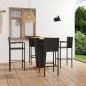 vidaXL Conjunto de bar para jardín 5 piezas negro vidaXL Conjunto de bar para jardín 5 piezas negro