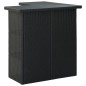 vidaXL Set de bar para jardín 4 pzas y cojines ratán sintético negro vidaXL Set de bar para jardín 4 pzas y cojines ratán sintético negro