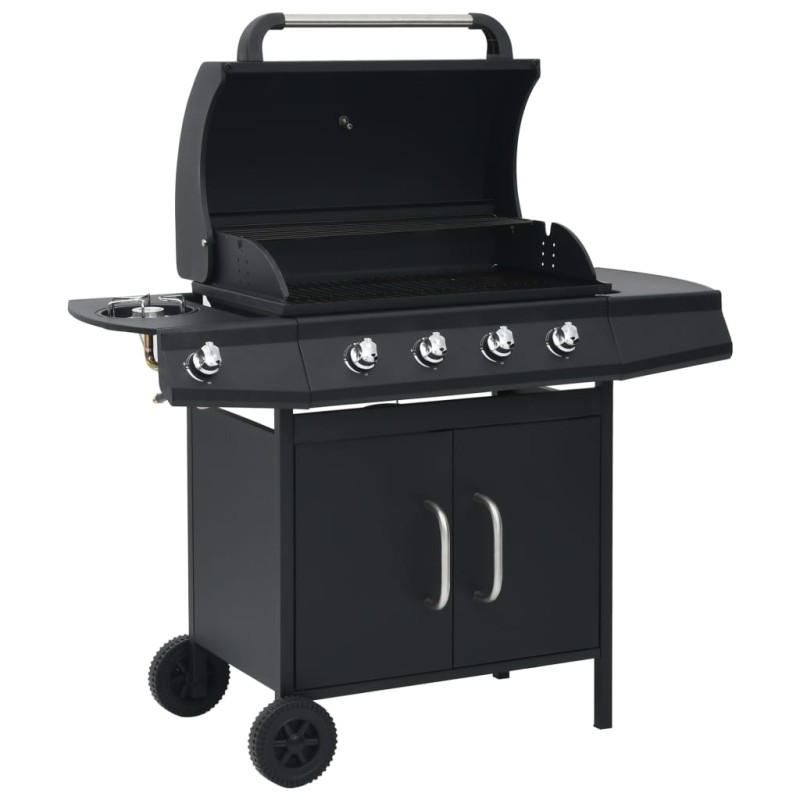vidaXL Barbacoa grill de gas 4+1 quemadores negro vidaXL Barbacoa grill de gas 4+1 quemadores negro