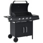 vidaXL Barbacoa grill de gas 4+1 quemadores negro vidaXL Barbacoa grill de gas 4+1 quemadores negro