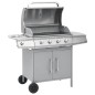 vidaXL Barbacoa grill de gas 4+1 quemadores plateada vidaXL Barbacoa grill de gas 4+1 quemadores plateada