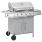 vidaXL Barbacoa grill de gas 4+1 quemadores plateada vidaXL Barbacoa grill de gas 4+1 quemadores plateada