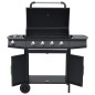 vidaXL Barbacoa grill de gas 4+1 quemadores negro vidaXL Barbacoa grill de gas 4+1 quemadores negro