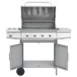 vidaXL Barbacoa grill de gas 4+1 quemadores plateada vidaXL Barbacoa grill de gas 4+1 quemadores plateada