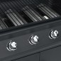 vidaXL Barbacoa grill de gas 4+1 quemadores negro vidaXL Barbacoa grill de gas 4+1 quemadores negro