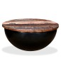 vidaXL Mesa de centro de madera maciza reciclada negra en forma de bol vidaXL Mesa de centro de madera maciza reciclada negra en forma de bol