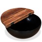 vidaXL Mesa de centro de madera maciza reciclada negra en forma de bol vidaXL Mesa de centro de madera maciza reciclada negra en forma de bol