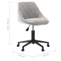 vidaXL Silla de comedor giratoria de terciopelo gris claro vidaXL Silla de comedor giratoria de terciopelo gris claro