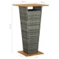 vidaXL Set muebles de bar jardín 5 pzas y cojines ratán sintético gris vidaXL Set muebles de bar jardín 5 pzas y cojines ratán sintético gris