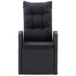 vidaXL Juego de comedor de jardín 9 piezas con cojines negro vidaXL Juego de comedor de jardín 9 piezas con cojines negro