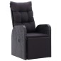 vidaXL Juego de comedor de jardín 9 piezas con cojines negro vidaXL Juego de comedor de jardín 9 piezas con cojines negro