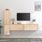 vidaXL Muebles para TV 4 piezas madera maciza de pino