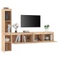 vidaXL Muebles para TV 4 piezas madera maciza de pino