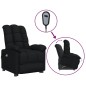 vidaXL Sillón de masaje elevable tela negro vidaXL Sillón de masaje elevable tela negro