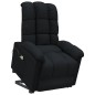 vidaXL Sillón de masaje elevable tela negro vidaXL Sillón de masaje elevable tela negro