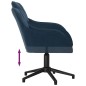 vidaXL Sillas de comedor giratorias 2 uds terciopelo azul vidaXL Sillas de comedor giratorias 2 uds terciopelo azul