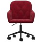 vidaXL Sillas de comedor giratorias 2 unidades terciopelo rojo tinto vidaXL Sillas de comedor giratorias 2 unidades terciopelo rojo tinto
