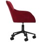 vidaXL Sillas de comedor giratorias 2 unidades terciopelo rojo tinto vidaXL Sillas de comedor giratorias 2 unidades terciopelo rojo tinto