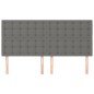 vidaXL Cabeceros 4 unidades de tela gris oscuro 100x5x78/88 cm
