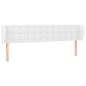 vidaXL Cabecero de cuero sintético blanco 163x23x78/88 cm