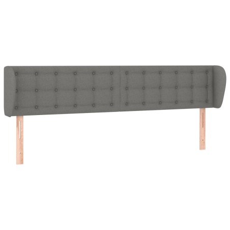 vidaXL Cabecero de tela gris oscuro 203x16x78/88 cm