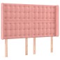 vidaXL Cabecero con orejas de terciopelo rosa 147x16x118/128 cm vidaXL Cabecero con orejas de terciopelo rosa 147x16x118/128 cm