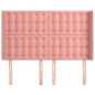 vidaXL Cabecero con orejas de terciopelo rosa 147x16x118/128 cm vidaXL Cabecero con orejas de terciopelo rosa 147x16x118/128 cm