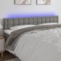 vidaXL Cabecero con LED de tela gris oscuro 200x5x78/88 cm vidaXL Cabecero con LED de tela gris oscuro 200x5x78/88 cm