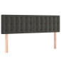 vidaXL Cabecero con LED de terciopelo gris oscuro 144x5x78/88 cm vidaXL Cabecero con LED de terciopelo gris oscuro 144x5x78/88 cm